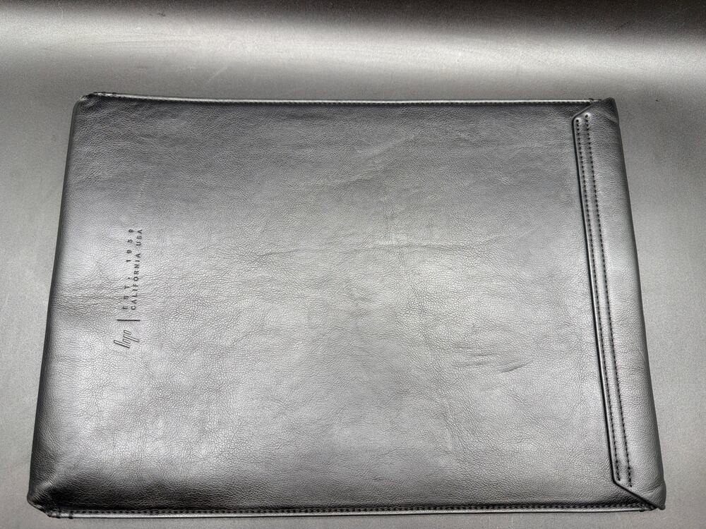 HP Executive Leather Tablet Sleeve Portfolio Black Document Case 11x8